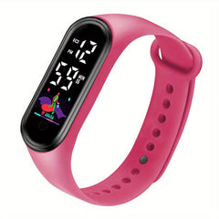 Kids LED Wristband Watch Girls Students Sporty Electronic Timepiece
