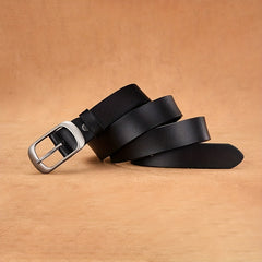 Men's Leather Belt Pin Buckle Casual Jeans Pants Waist Strap High Belt