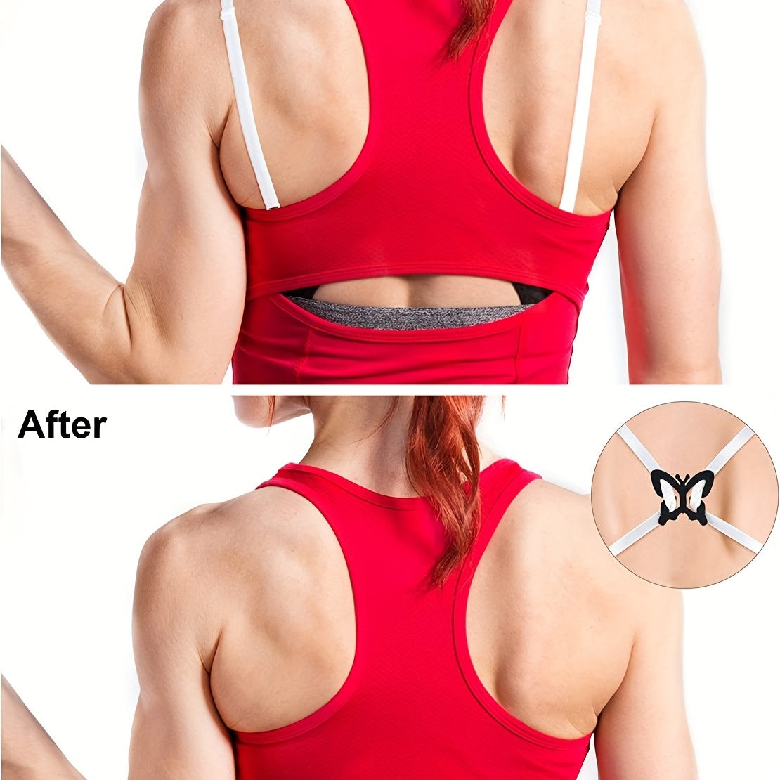 4pcs Heart Shaped Bra Strap Clips Non slip Buckles Conceal Bra Straps