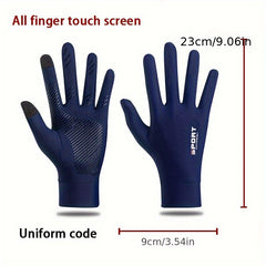 Outdoor Sunscreen Gloves Ice Silk Thin Style Non-slip Gloves