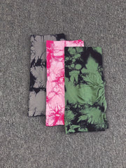 Tie Dye High Waist Hip Lifting Yoga Shorts Women's Activewear