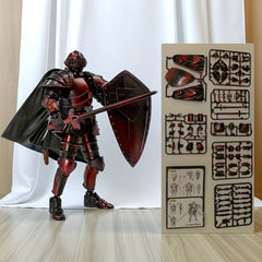 Medieval Knight Figurine Retro Mech w/ Weapons & Shields Display Decor