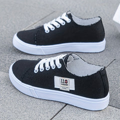 Women's Lace Up Canvas Low Top Sneakers