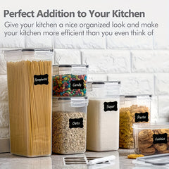 7pcs Kitchen Sealed Jar Storage Set for Grains Refrigerated Odorless