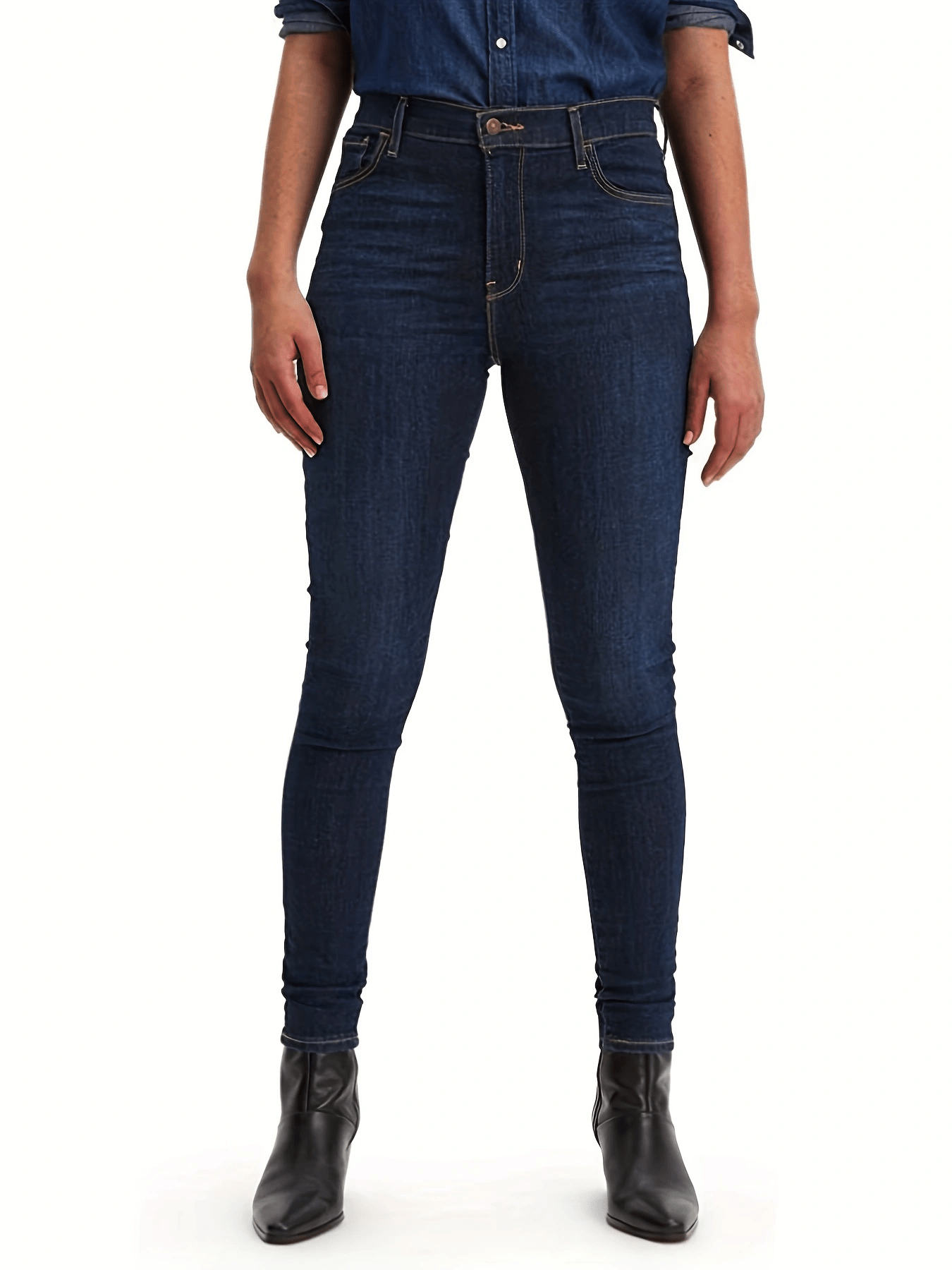Navy Slim Fit High Stretch Skinny Jeans Women's Denim Jeans