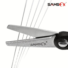 SAMSFX Retractable Lanyard Fishing Scissors with Hook Sharpeners