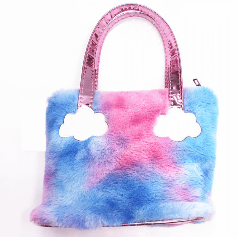 Plush Girls Wallet Reflective Cartoon Cloud Decoration