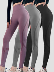 3Pcs High Waist Yoga Pants Stretchy Leggings Activewear