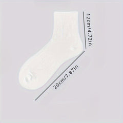 3 Pairs Cotton Ankle Quarter Crew Socks Men Women