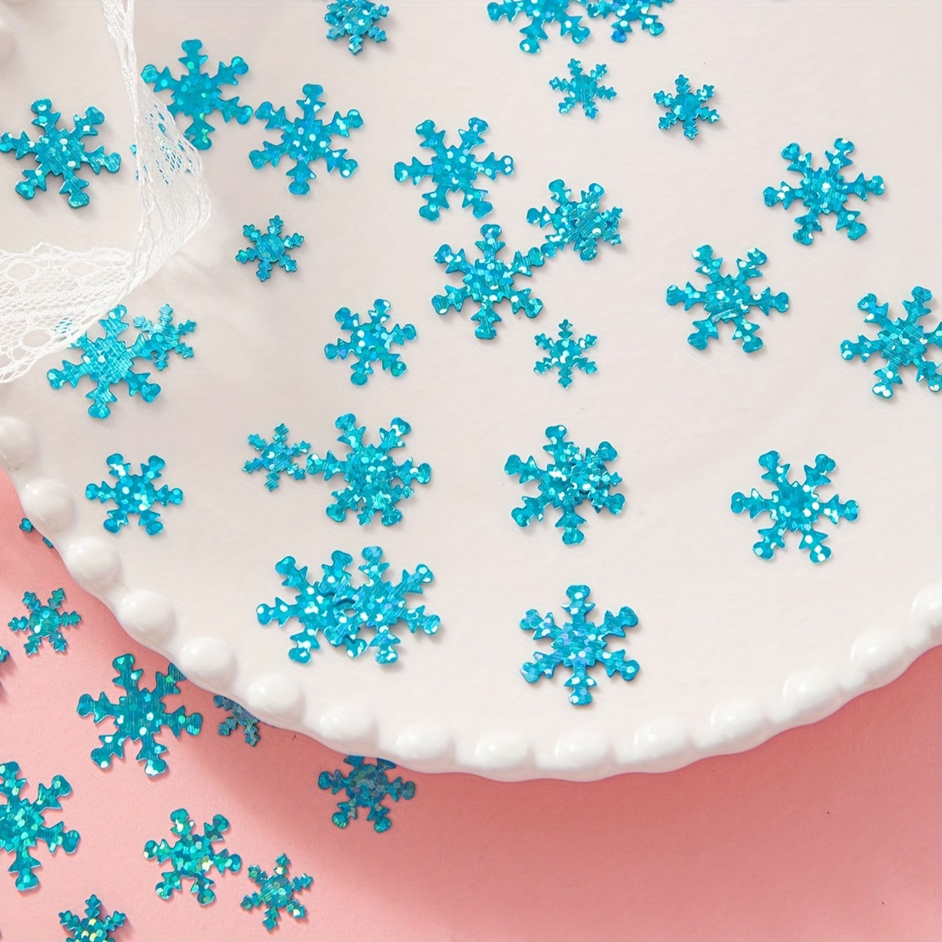30g Christmas Silvery Snowflake Decoration Confetti Wedding Decor