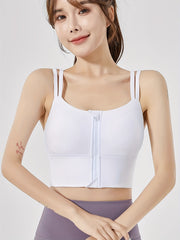 Shockproof Front Zipper Sports Bra Beauty Back Running Bra