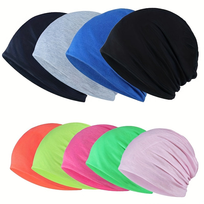 Soft Elastic Skull Cap Thin Breathable Slouchy Baggy Hats Unisex