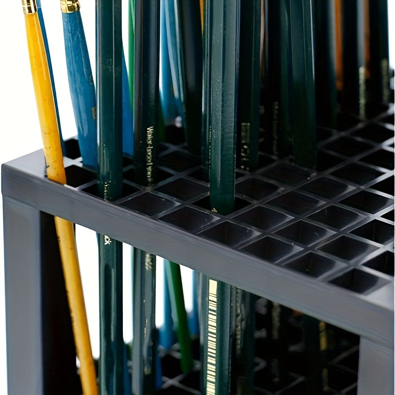 96 Hole Plastic Pencil & Brush Holder Desktop Organizer