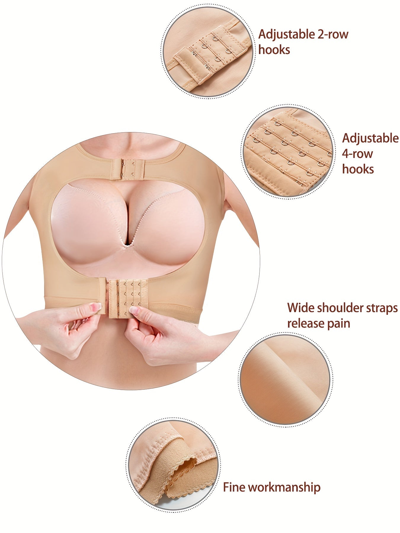 Posture Corrector Compression Tank Top Tummy Control Shapewear