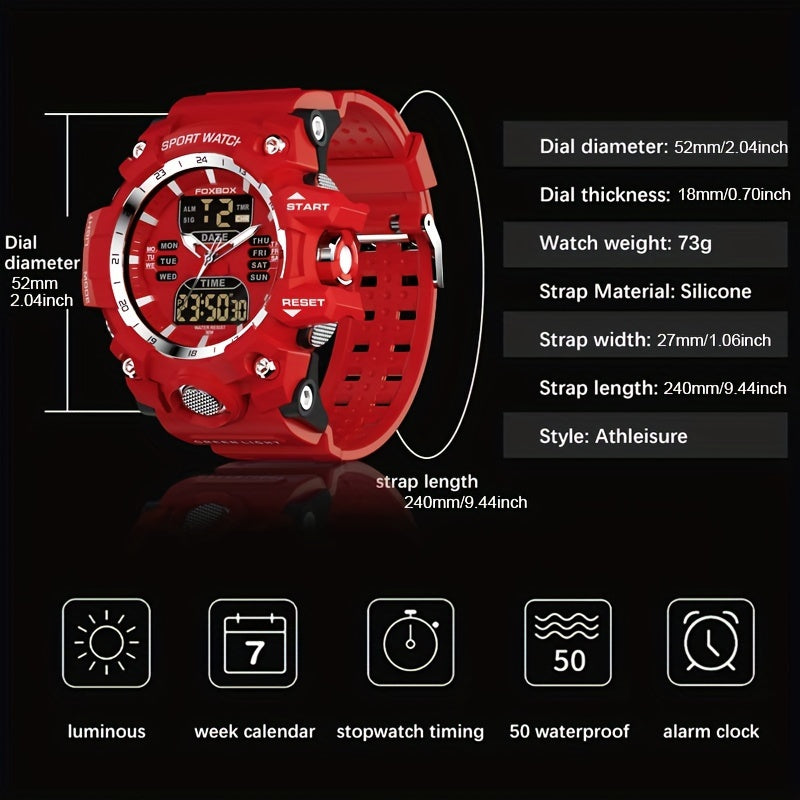 Women's Military Sport Chronograph Watch Waterproof Quartz Digital