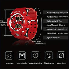 Women's Military Sport Chronograph Watch Waterproof Quartz Digital