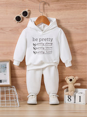 Toddler Baby Trousers Long Sleeve Sweatshirt Set For Fall Winter Creative Print