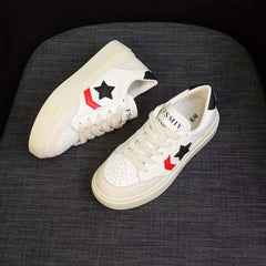 Women's Star Pattern Skate Shoes Thick Bottom Sport Shoes