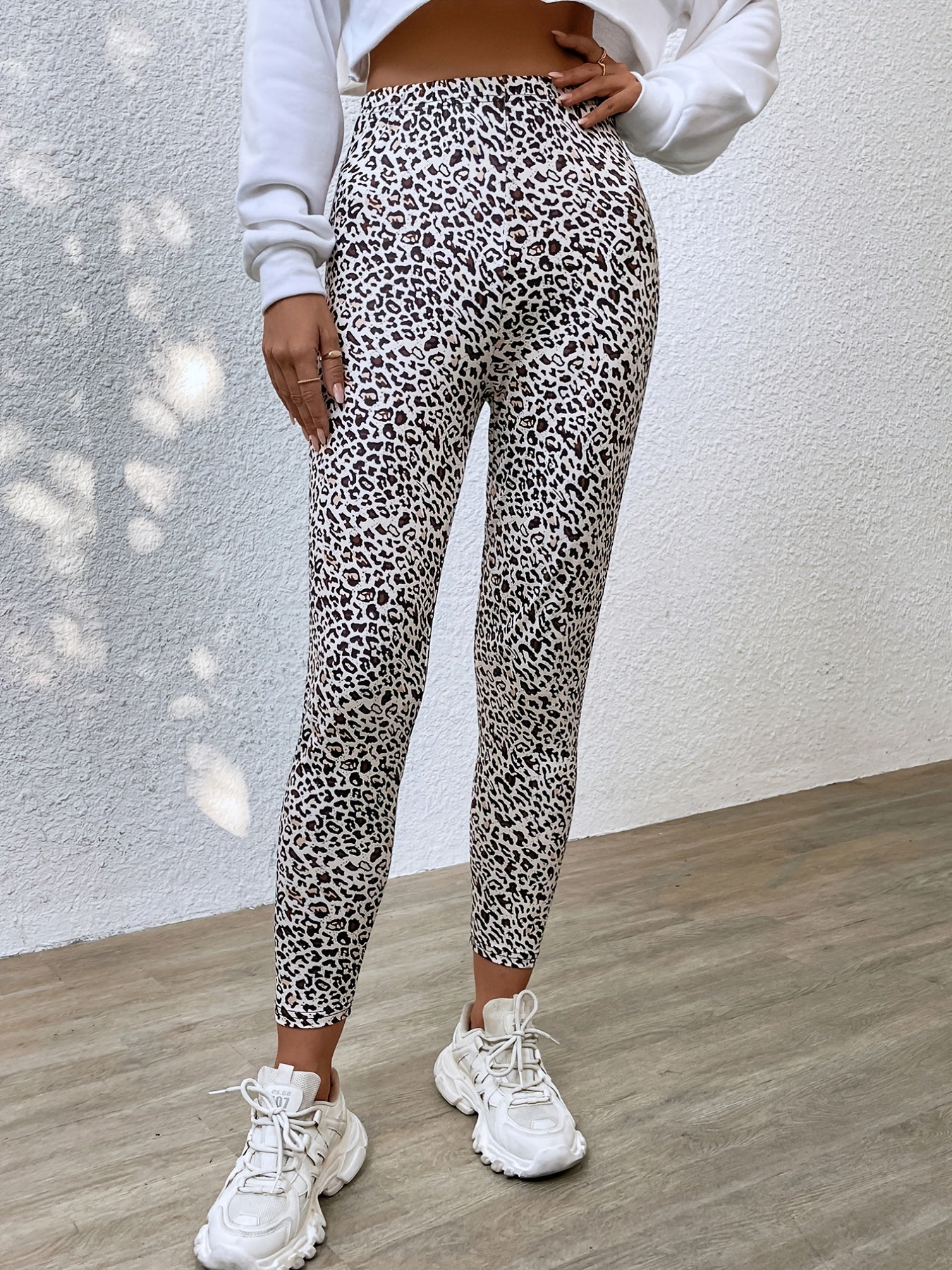 Leopard Print Sports Leggings High Waist Yoga Fitness Pants