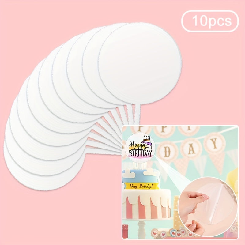 20Pcs DIY Acrylic Cake Toppers Blanks for Weddings Birthday Party