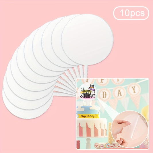 20Pcs DIY Acrylic Cake Toppers Blanks for Weddings Birthday Party
