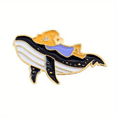 Whale Pin for Backpack Hat Clothes & Jewelry Perfect Gift for Boys & Girls