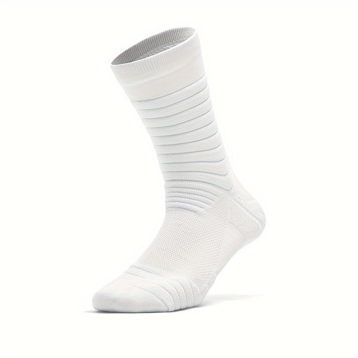 Men's Athletic Mid Crew Sport Socks Non Slip Nylon Blend Breathable Socks