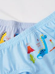 5pcs Boys Cartoon Dinosaurs Briefs Soft Comfortable Kids Clothes