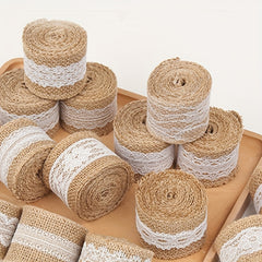 1pc Lace Fabric DIY Wedding Craft Linen Roll Decoration