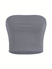 3 Pack Solid Tube Top Sleeveless Summer Casual Women's Clothing