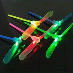 Luminous Plastic Bamboo Dragonfly Flying Toys for Field Camping