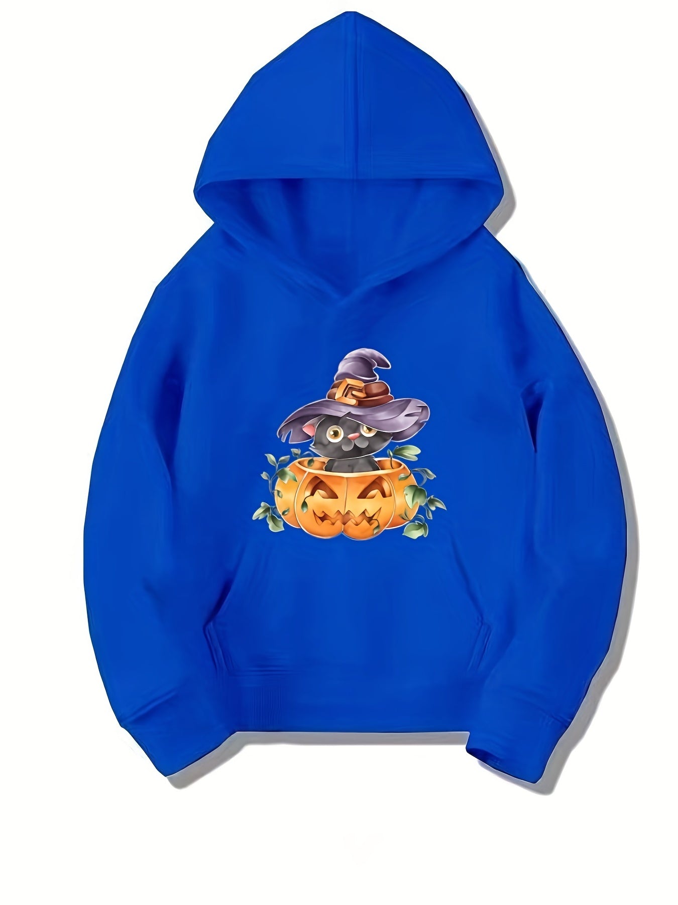 Kitty Witch Pattern Smart Hoodie For Girls