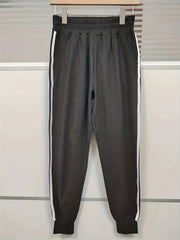 Colorblock Stripe Print High Stretch Trousers
