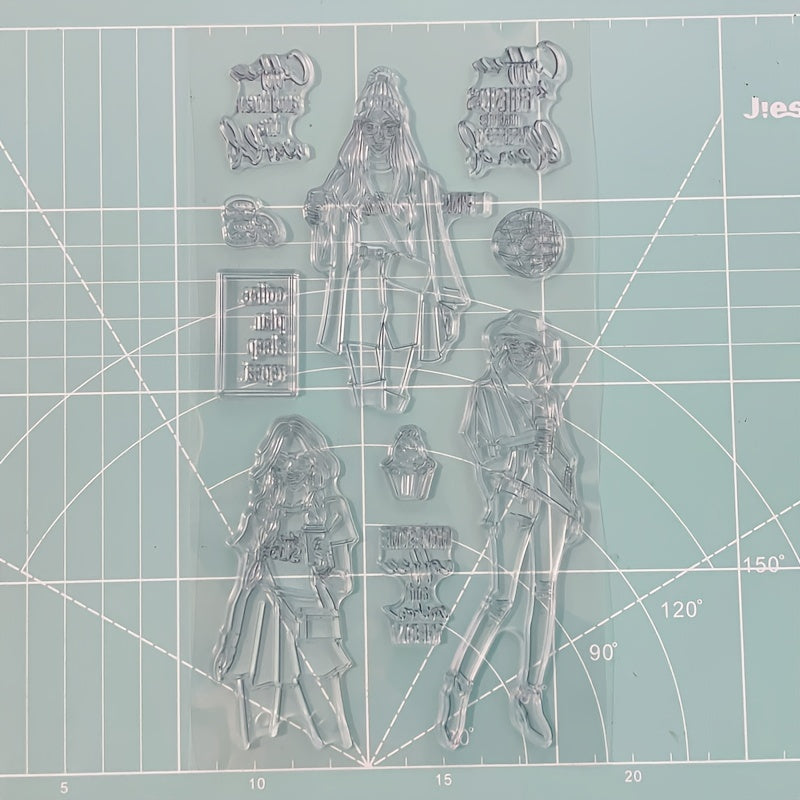 Girls Silicone Clear Transparent Stamp for Scrapbooking