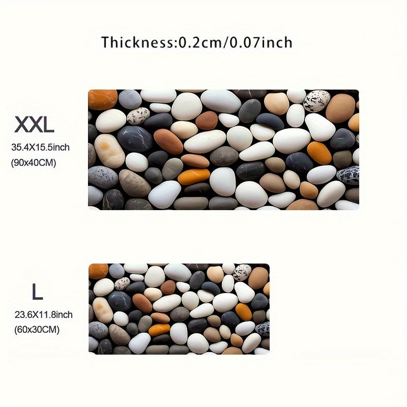 Colorful Stone Anti Slip Large Mousepad for PC Game Keyboard