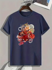 Abstract Pattern Print Men's Graphic T shirt for Summer