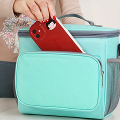 Large Capacity Bento Bag with Shoulder Strap for Camping and Picnics
