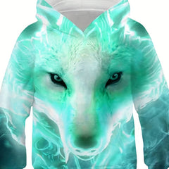 Wolf 3D Print Sweatshirt Kids Hoodie Autumn Spring Sports Pullover