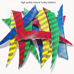 50pcs Archery Arrow Feathers 10 Turkey Fletches Right Wing DIY Accessories