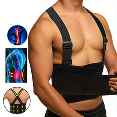 Heavy Duty Weight Lift Lumbar Back Support Belt Brace Suspender