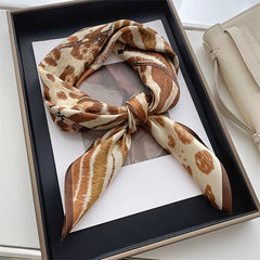 Vintage Satin Bandana Silk Square Scarf Casual Necke...