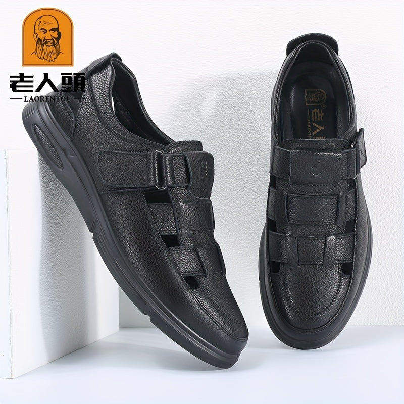 LAORENTOU Men's Leather Sandals Summer Gift For Fathers