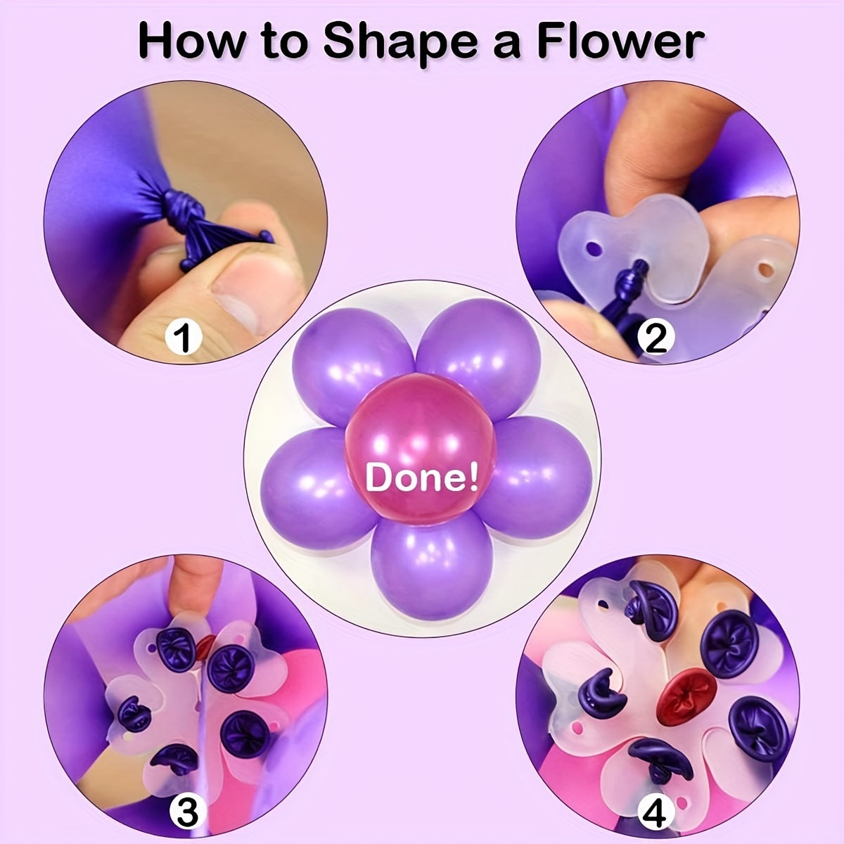 Balloon Wreath Kit 28pcs with Knotting Tool, Adhesive Stickers, Clips