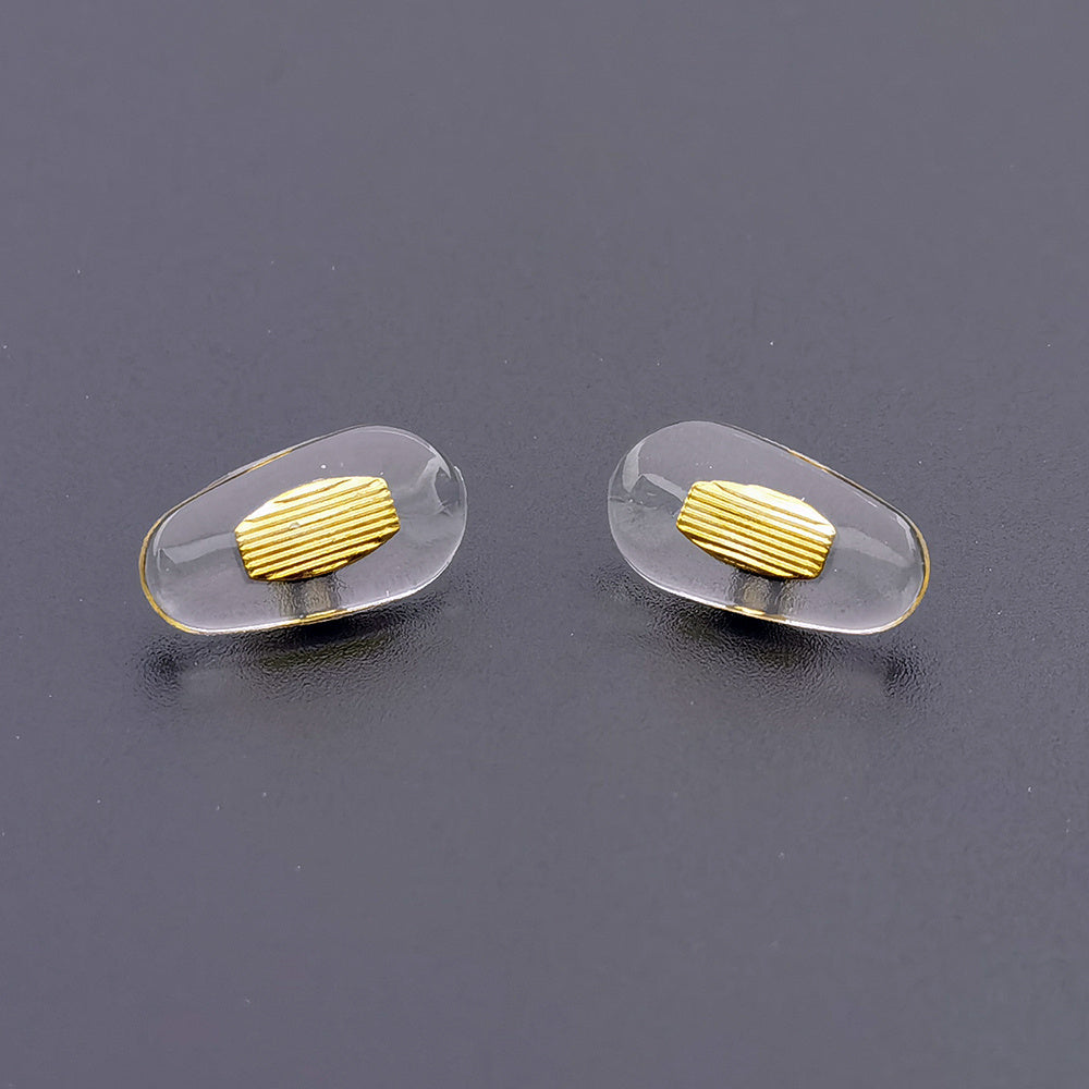 OOLVS Metal Clear Transparent Eyeglass Nose Pads Set