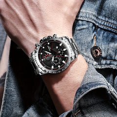 Fenzun Waterproof Sports Stainless Steel Men's Watch