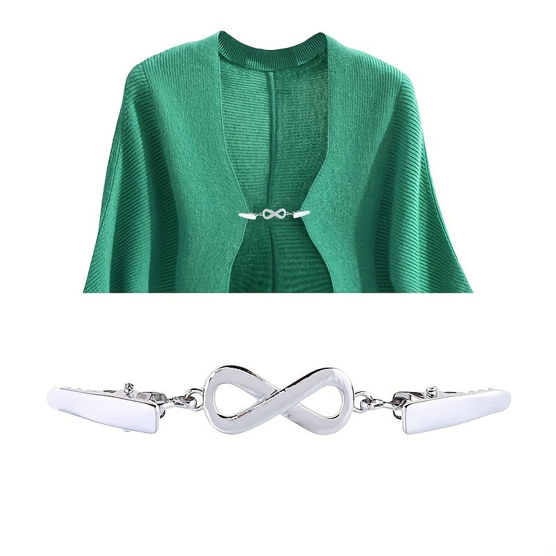 Vintage Sweater Cardigan Metal Clip Brooch
