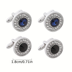 Crystal Cufflinks Suit Button Cufflinks Shirt Studs Accessories