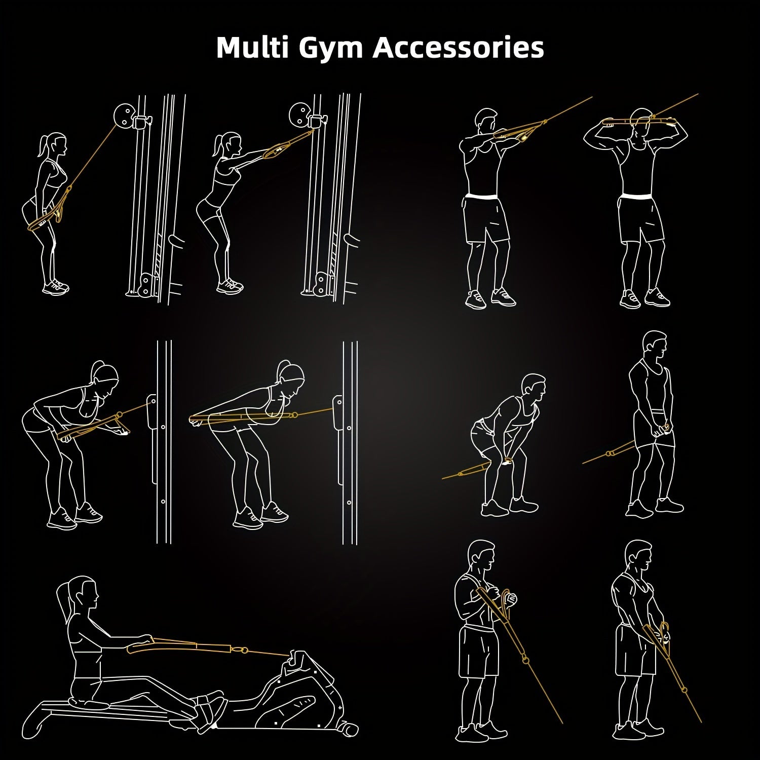 Tricep Training Rope With Cable Attachment Pull Down Rope