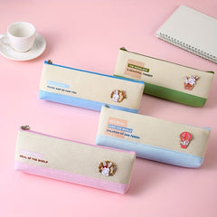 Triangle Pencil Case Student Learning Supplies Stationery Storage Bag