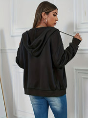 Women's Long Sleeve Zip Up Hooded Sweatshirt